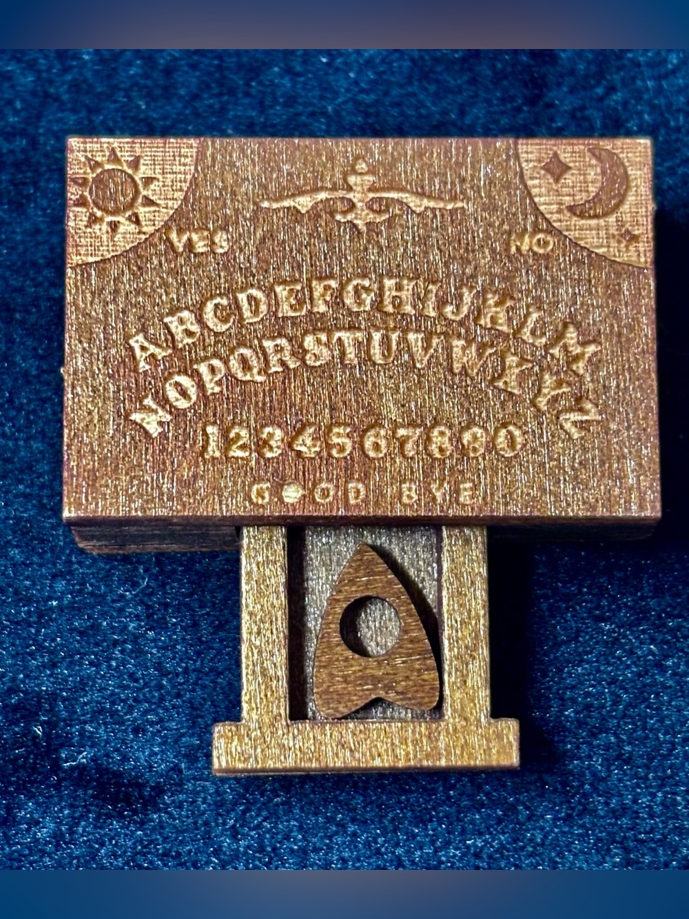 MINI LOGOFUN -  Wooden Engraved Ouija Board Mini Great for Dollhouses